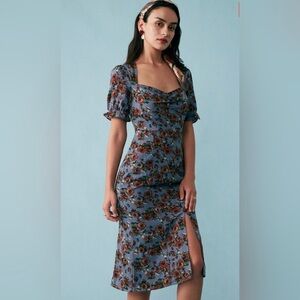 Retro Ruffle Midi Dress